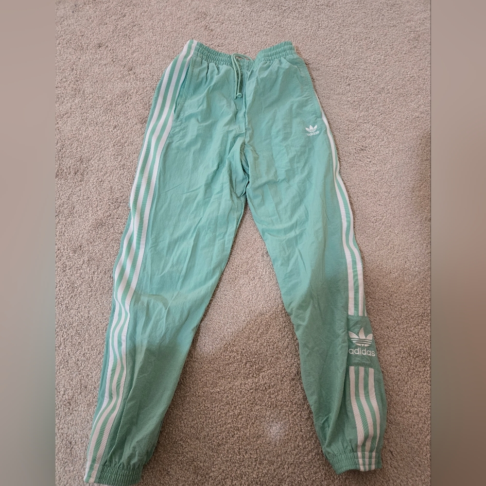 Like New Adidas Turquoise Track Pants